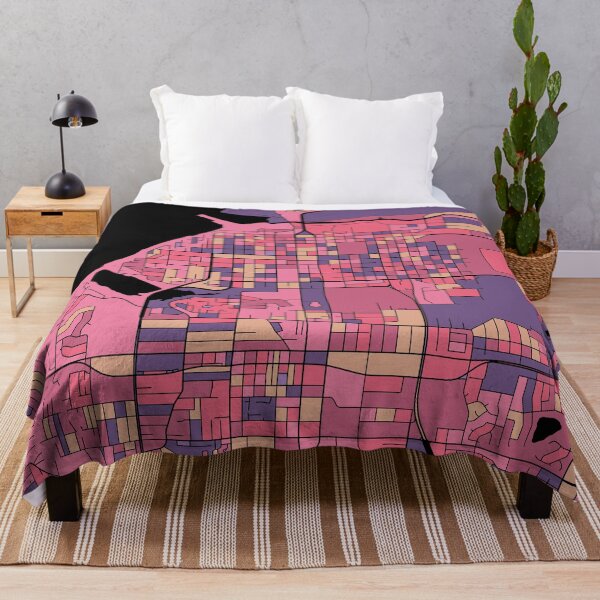 Item preview, Anchorage Map Pattern in Purple & Pink designed and sold by PatternMaps.