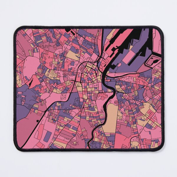 Item preview, Belfast Map Pattern in Purple & Pink designed and sold by PatternMaps.