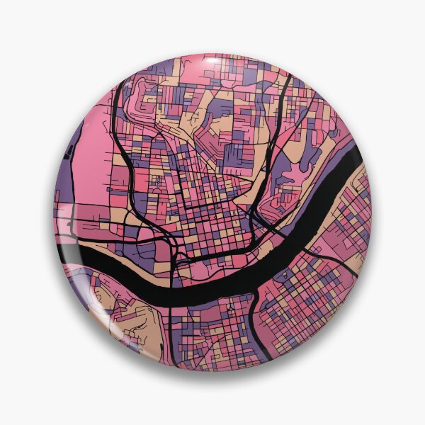 Item preview, Cincinnati Map Pattern in Purple & Pink designed and sold by PatternMaps.
