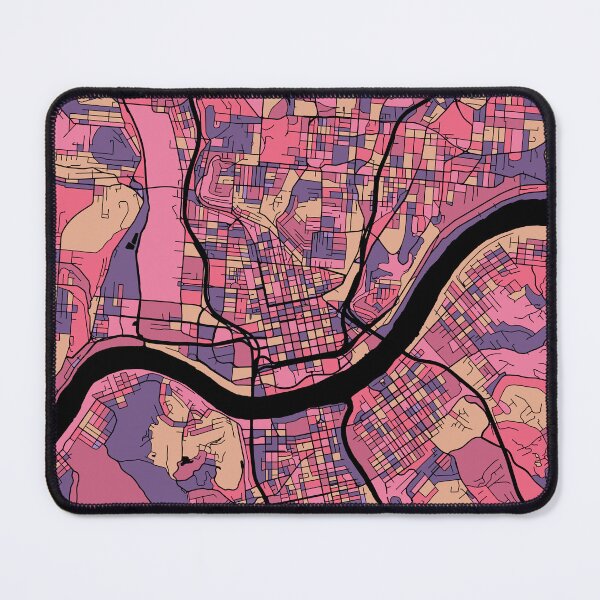 Item preview, Cincinnati Map Pattern in Purple & Pink designed and sold by PatternMaps.