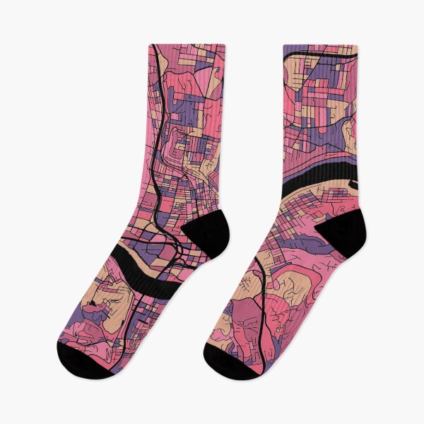 Item preview, Cincinnati Map Pattern in Purple & Pink designed and sold by PatternMaps.