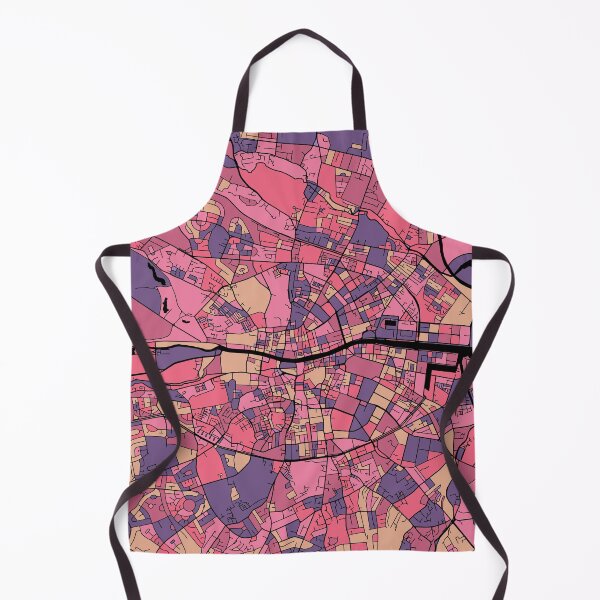 Item preview, Dublin Map Pattern in Purple & Pink designed and sold by PatternMaps.