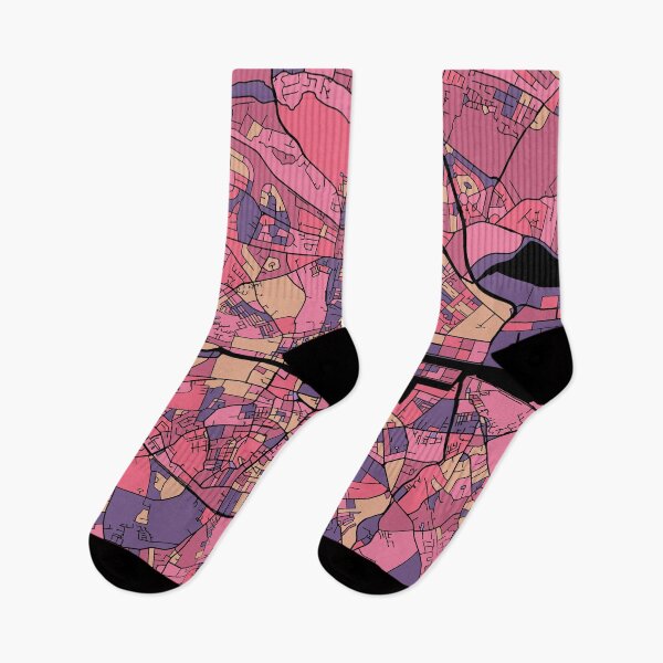 Item preview, Dublin Map Pattern in Purple & Pink designed and sold by PatternMaps.