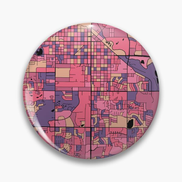 Item preview, Fort Collins Map Pattern in Purple & Pink designed and sold by PatternMaps.