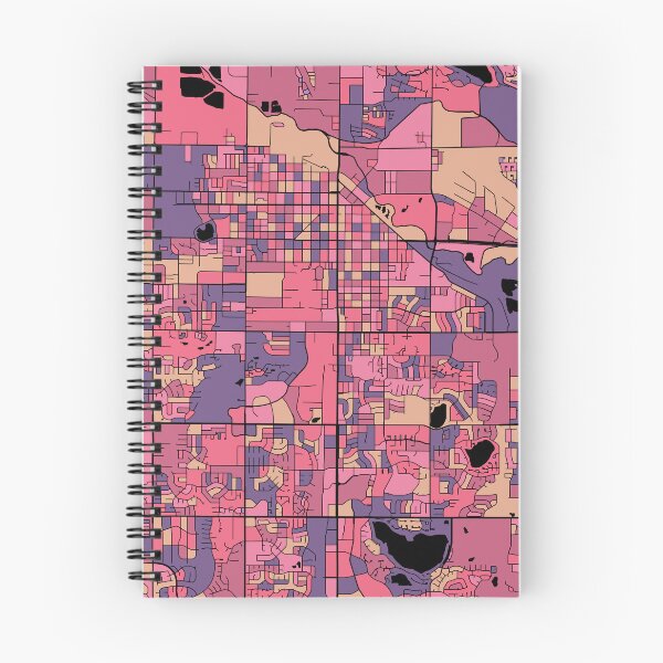 Item preview, Fort Collins Map Pattern in Purple & Pink designed and sold by PatternMaps.
