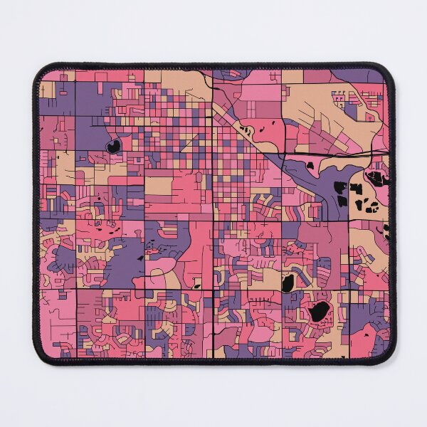 Item preview, Fort Collins Map Pattern in Purple & Pink designed and sold by PatternMaps.