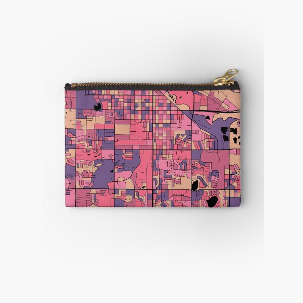 Item preview, Fort Collins Map Pattern in Purple & Pink designed and sold by PatternMaps.
