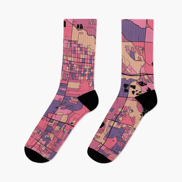 Item preview, Fort Collins Map Pattern in Purple & Pink designed and sold by PatternMaps.