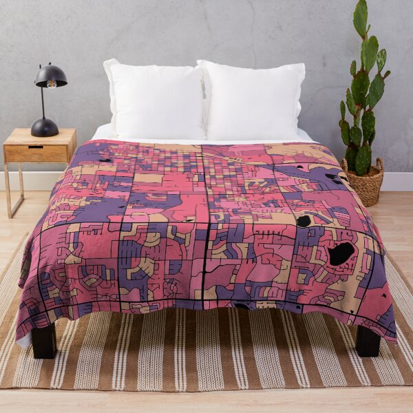 Item preview, Fort Collins Map Pattern in Purple & Pink designed and sold by PatternMaps.