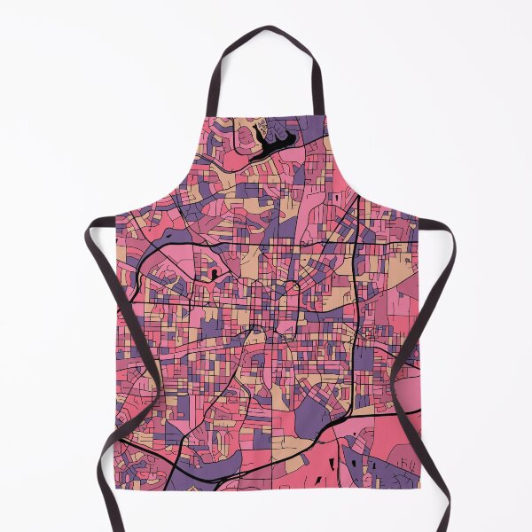 Item preview, Patrón de mapa de Greensboro en morado y rosa designed and sold by PatternMaps.