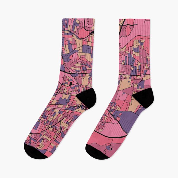Item preview, Greensboro Map Pattern in Purple & Pink designed and sold by PatternMaps.