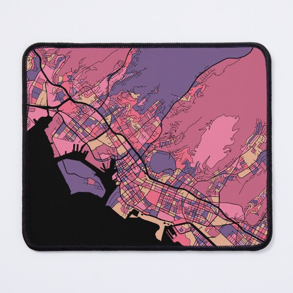 Item preview, Honolulu Map Pattern in Purple & Pink designed and sold by PatternMaps.