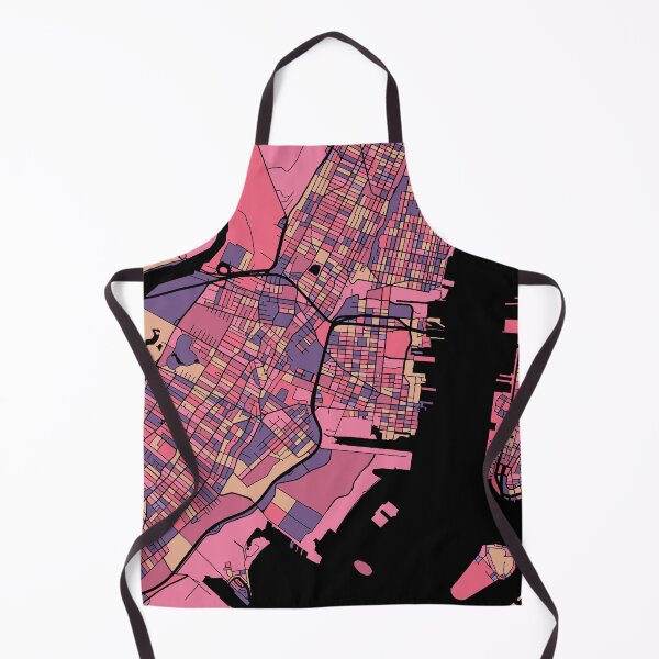 Item preview, Jersey City Map Pattern in Purple & Pink designed and sold by PatternMaps.