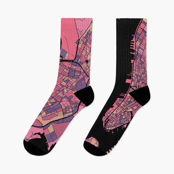 Item preview, Jersey City Map Pattern in Purple & Pink designed and sold by PatternMaps.