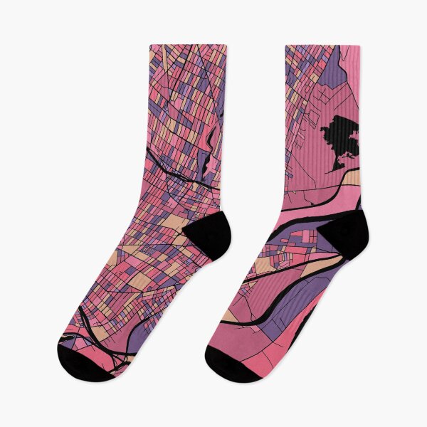 Item preview, Newark Map Pattern in Purple & Pink designed and sold by PatternMaps.