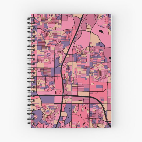 Item preview, Plano Map Pattern in Purple & Pink designed and sold by PatternMaps.