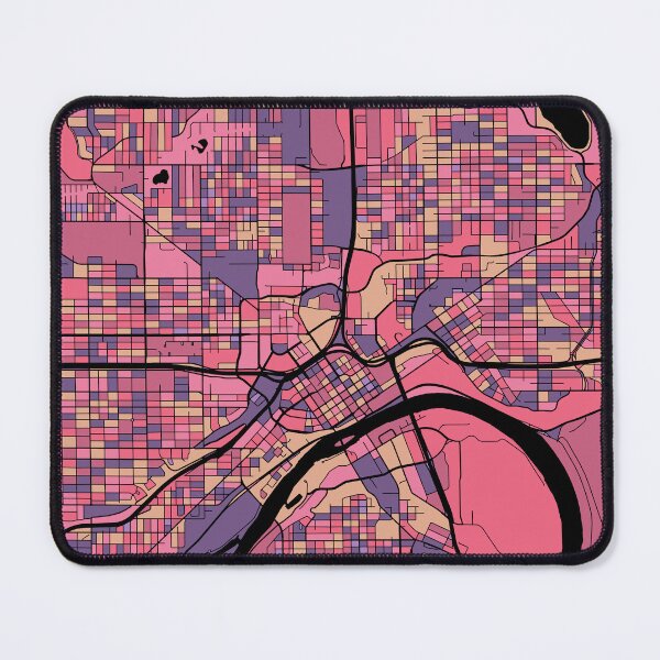 Item preview, Patrón de mapa de San Pablo en morado y rosa designed and sold by PatternMaps.