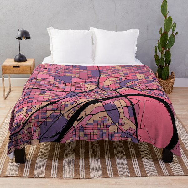 Item preview, Saint Paul Map Pattern in Purple & Pink designed and sold by PatternMaps.