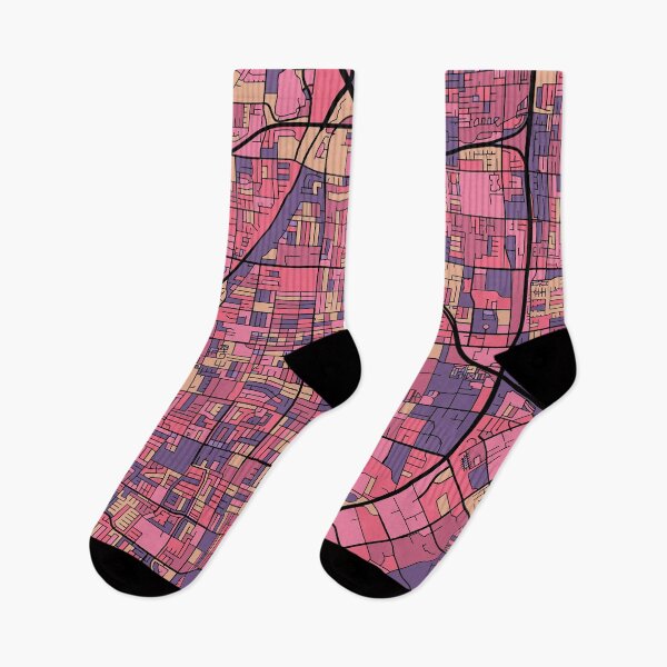 Item preview, Santa Ana Map Pattern in Purple & Pink designed and sold by PatternMaps.