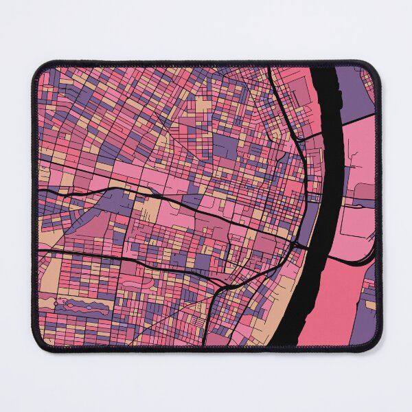 Item preview, St. Louis Map Pattern in Purple & Pink designed and sold by PatternMaps.