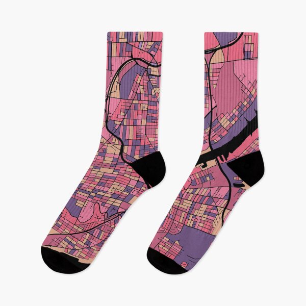 Item preview, Toledo Map Pattern in Purple & Pink designed and sold by PatternMaps.