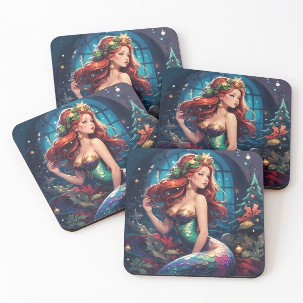 Item preview, Sirenas Poinsettia Mermaid  designed and sold by SirenasWorld.