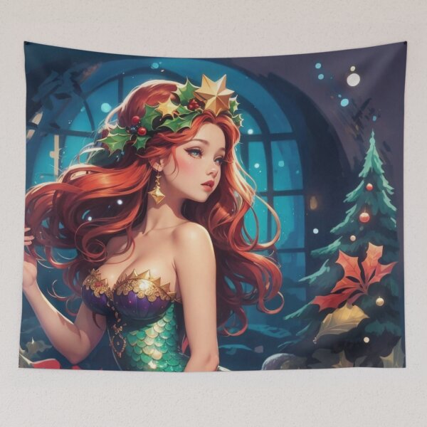 Item preview, Sirenas Poinsettia Mermaid  designed and sold by SirenasWorld.