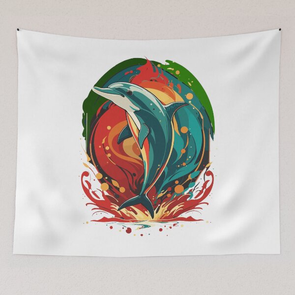 Artikelvorschau, Reggae Dolphin Splash entworfen und verkauft von reggaeartgifts.