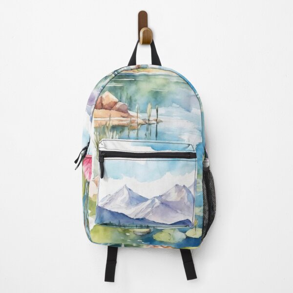 Item preview, Tranquil Watercolor Lake on Vibrant White designed and sold by arikanertug.