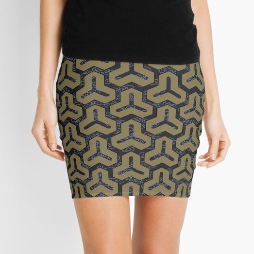 Japanese (African feel) style geometric pattern Mini Skirt