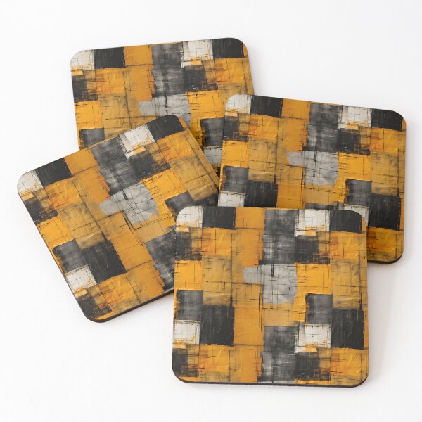 Item preview, Vibrant Yellow & Black Abstract Pattern - Dynamic Fusion designed and sold by Moo7shop.