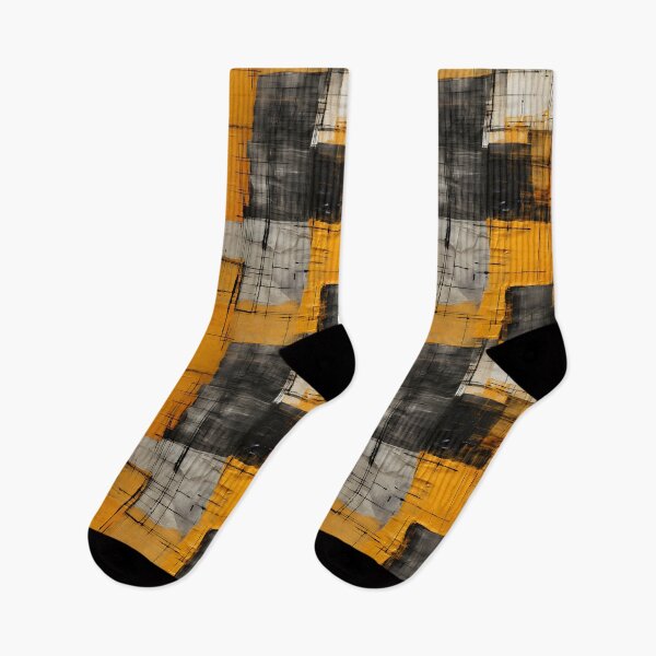 Item preview, Vibrant Yellow & Black Abstract Pattern - Dynamic Fusion designed and sold by Moo7shop.
