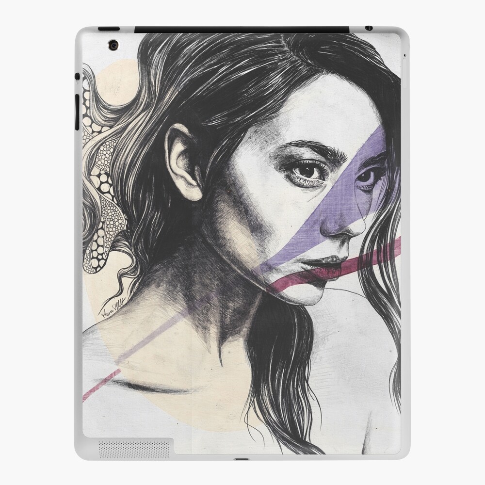 Drawing illustration of girl portrait iPad Case & Skin for Sale by  KholoodIllust