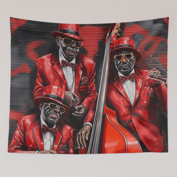 Item preview, A Red Suited Jazz Band Players designed and sold by StudioRedKoala.