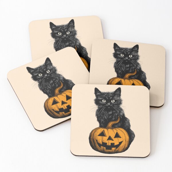Item preview, Vintage Halloween Shirt Black Cat Pumpkin Jack O Lantern designed and sold by PUFFYP.