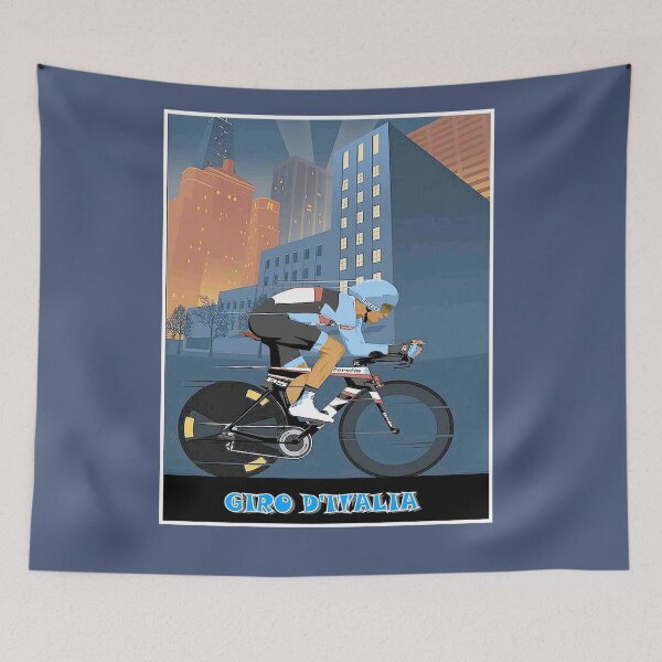 Item preview, GIRO D ITALIA: Colorful Abstract Bicycle Racing Advertising  Print designed and sold by posterbobs.