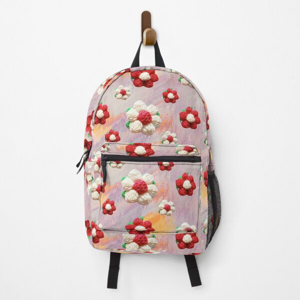 Item preview, Daisy puff flowers Red and Cream designed and sold by Sasidenidesign.