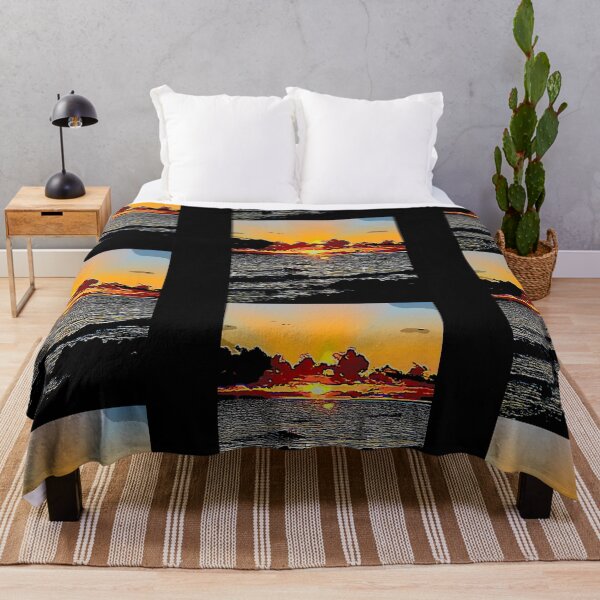 Item preview, Painted sunset over the sea designed and sold by FlowerandDesing.