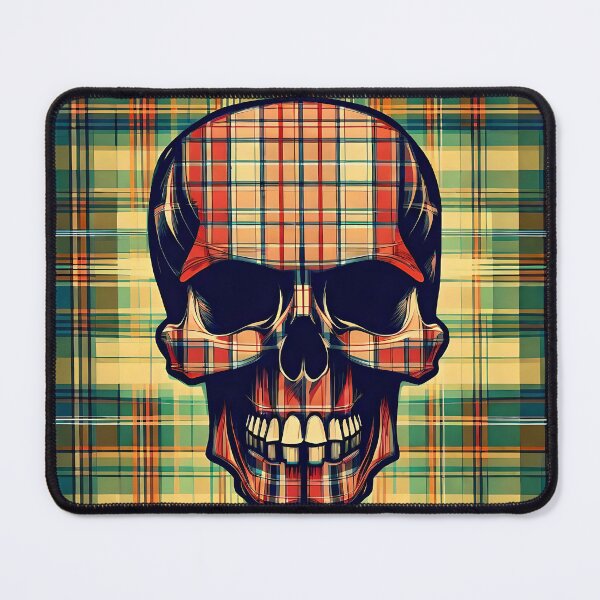 Item preview, Tartan skull in summer day designed and sold by TebyArt.