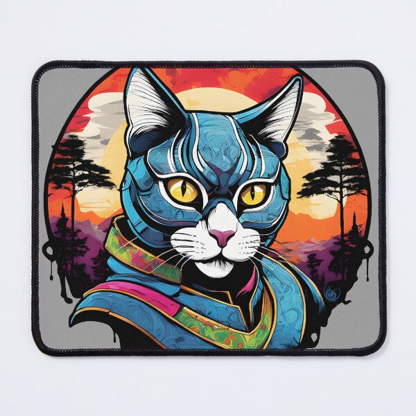 Item preview, fantasy samurai cat designed and sold by defpoint.
