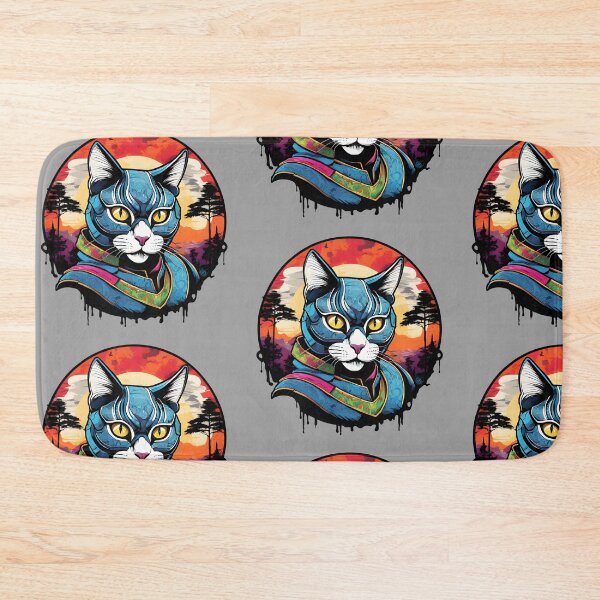 Item preview, fantasy samurai cat designed and sold by defpoint.