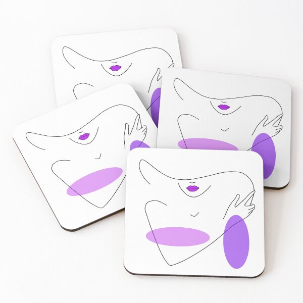 Item preview, Line Drawing Woman in Purple designed and sold by DesignsByDebQ.
