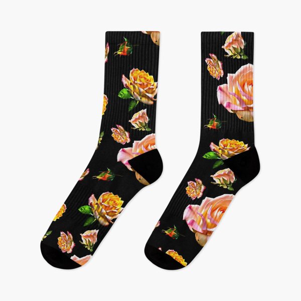 Item preview, Various tea roses on black designed and sold by FlowerandDesing.