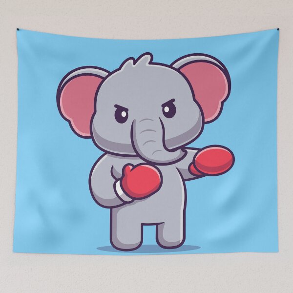 Item preview, Elephant Power Punch: Cute Boxing Champ designed and sold by hjian8219.