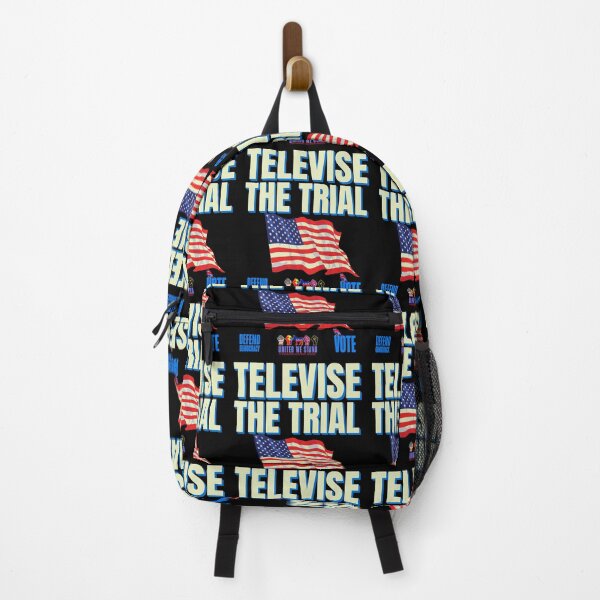 Item preview, PMD01028 Progressive Movement Designs Televise the Trial American Flag design shows you support democracy and want the Trump trials televised for Democrats Liberals Progressives and patriots  designed and sold by ProgressiveLeft.