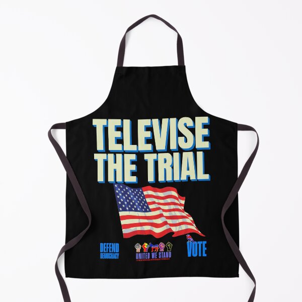 Item preview, PMD01028 Progressive Movement Designs Televise the Trial American Flag design shows you support democracy and want the Trump trials televised for Democrats Liberals Progressives and patriots designed and sold by ProgressiveLeft.