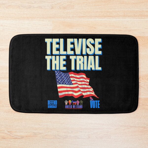 Item preview, PMD01028 Progressive Movement Designs Televise the Trial American Flag design shows you support democracy and want the Trump trials televised for Democrats Liberals Progressives and patriots  designed and sold by ProgressiveLeft.