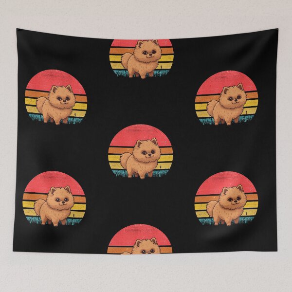 Item preview, Pomeranian Vintage Retro Sunset designed and sold by rafaeltto.