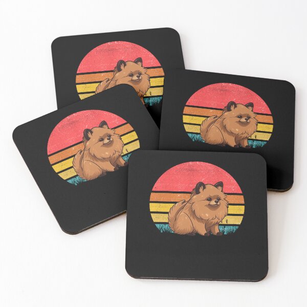 Artikelvorschau, Pomeranian Vintage Retro Sunset entworfen und verkauft von rafaeltto.