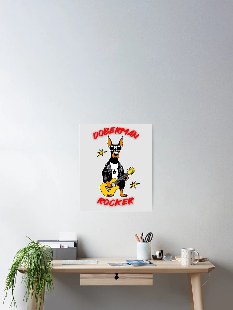 Thumbnail 2 von 3, Poster, Dobermann-Rocker designt und verkauft von tinytwist.
